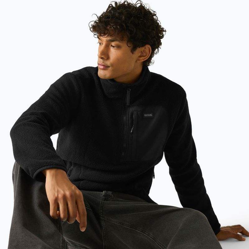 Мъжки поларен суитшърт REGATTA Frankie Borg Half Zip black/black 5