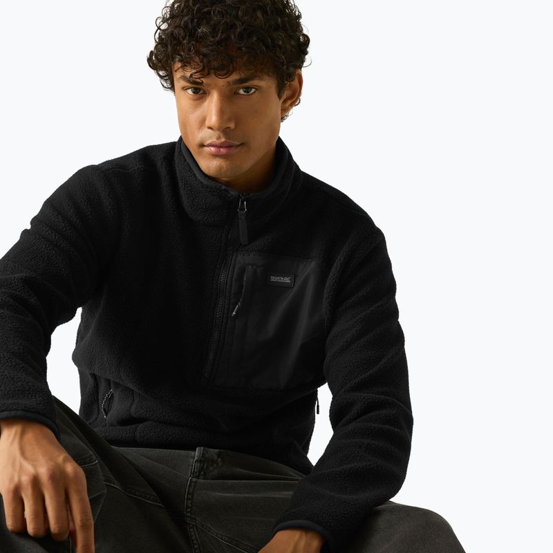 Мъжки поларен суитшърт REGATTA Frankie Borg Half Zip black/black 6