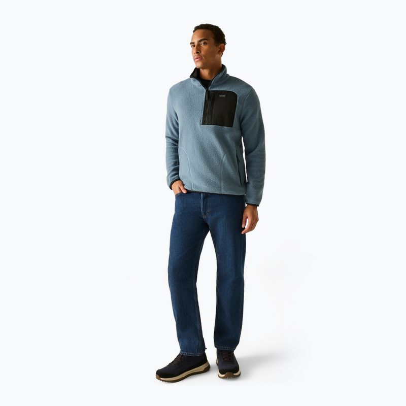 Мъжки поларен суитшърт REGATTA Frankie Borg Half Zip grey mirage/black 2