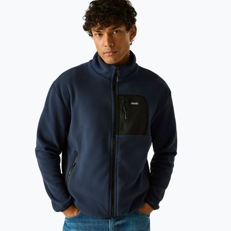 Мъжки поларен суитшърт REGATTA Frankie Full Zip Fleece navy/black