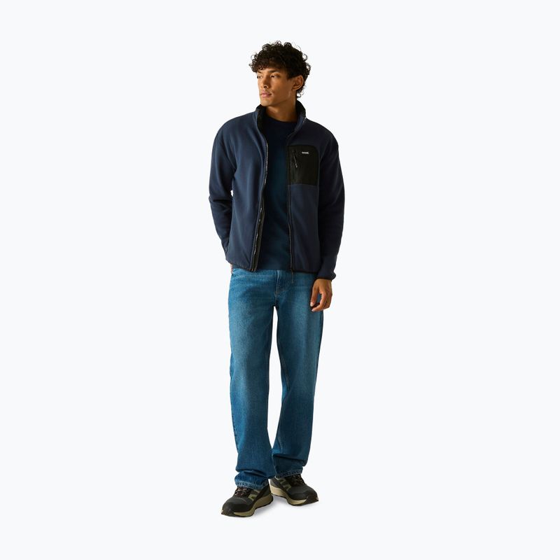 Мъжки поларен суитшърт REGATTA Frankie Full Zip Fleece navy/black 3