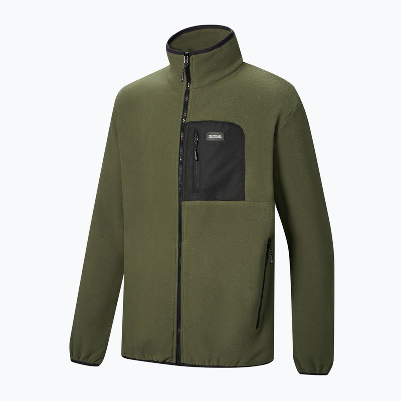 Мъжки поларен суитшърт REGATTA  Frankie Full Zip Fleece dark khaki/black 3