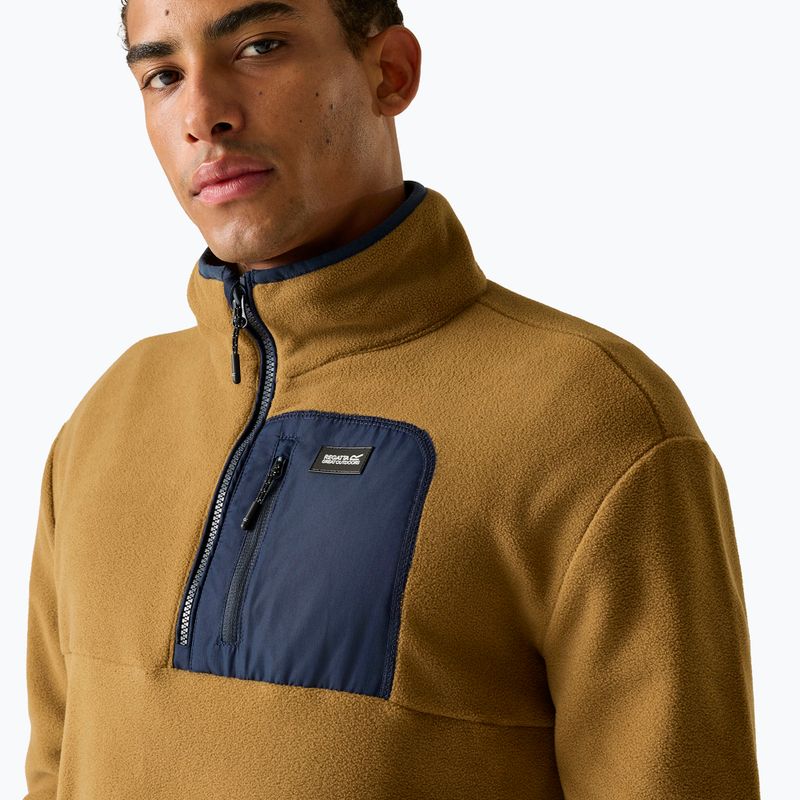 Мъжки поларен суитшърт REGATTA Frankie Half Zip rich tan/navy 6