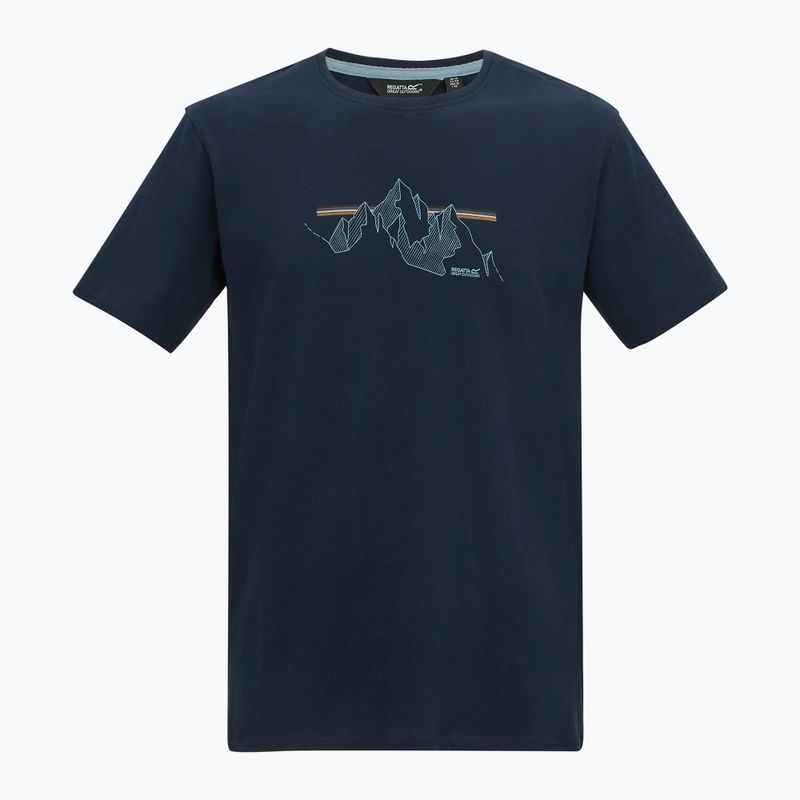 Мъжка тениска REGATTA ClineIX navy mountain lines 6