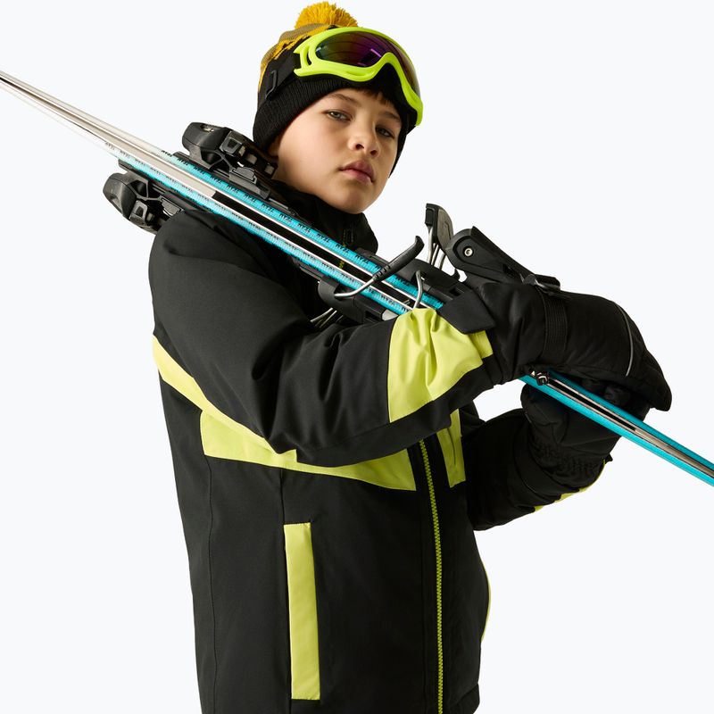 Детско скиорско яке Dare2B Rip It Jacket black/wild lime 7