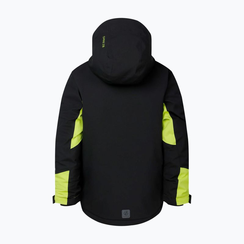 Детско скиорско яке Dare2B Rip It Jacket black/wild lime 11