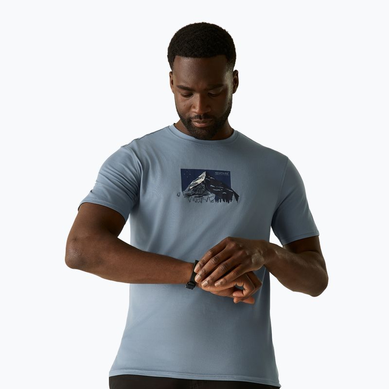 Мъжка тениска за трекинг REGATTA Fingal Stretch dusky blue 3