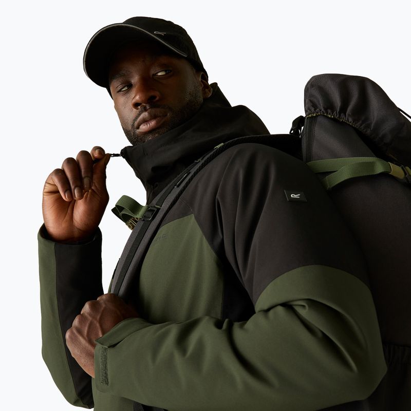 Мъжко яке за дъжд REGATTA Highton Stretch Padded dark khaki/black 5