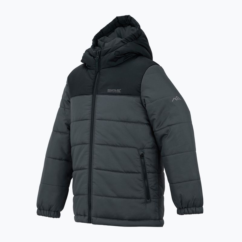 Детско ватирано яке REGATTA Lofthouse black/seal grey 10