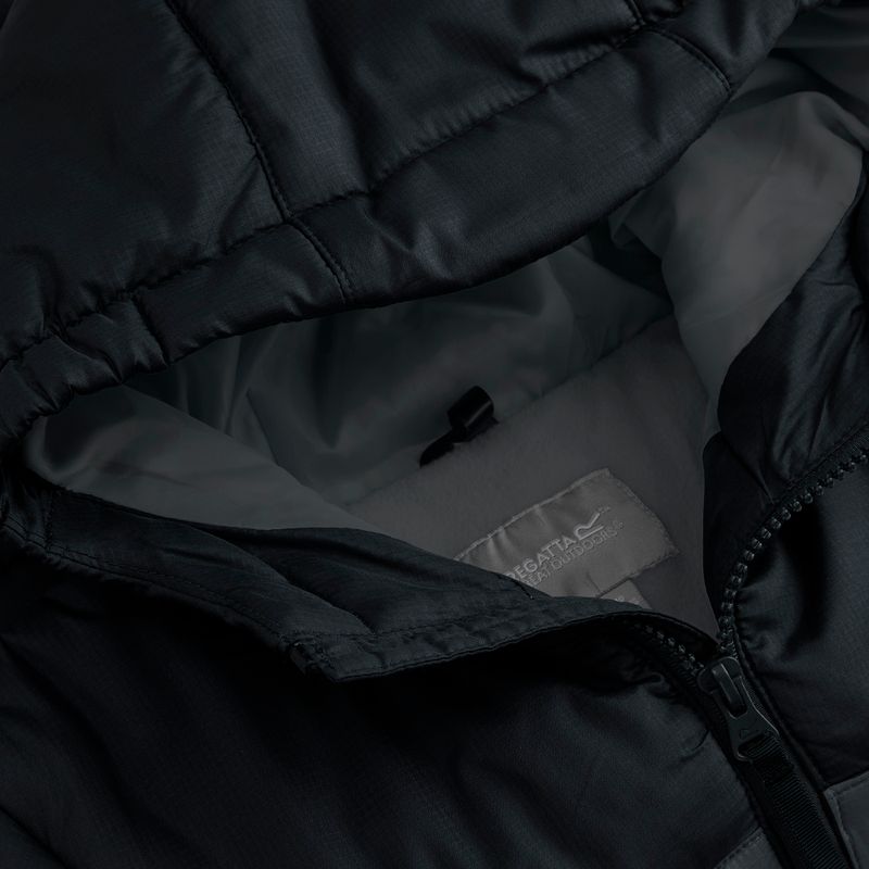 Детско ватирано яке REGATTA Lofthouse black/seal grey 11