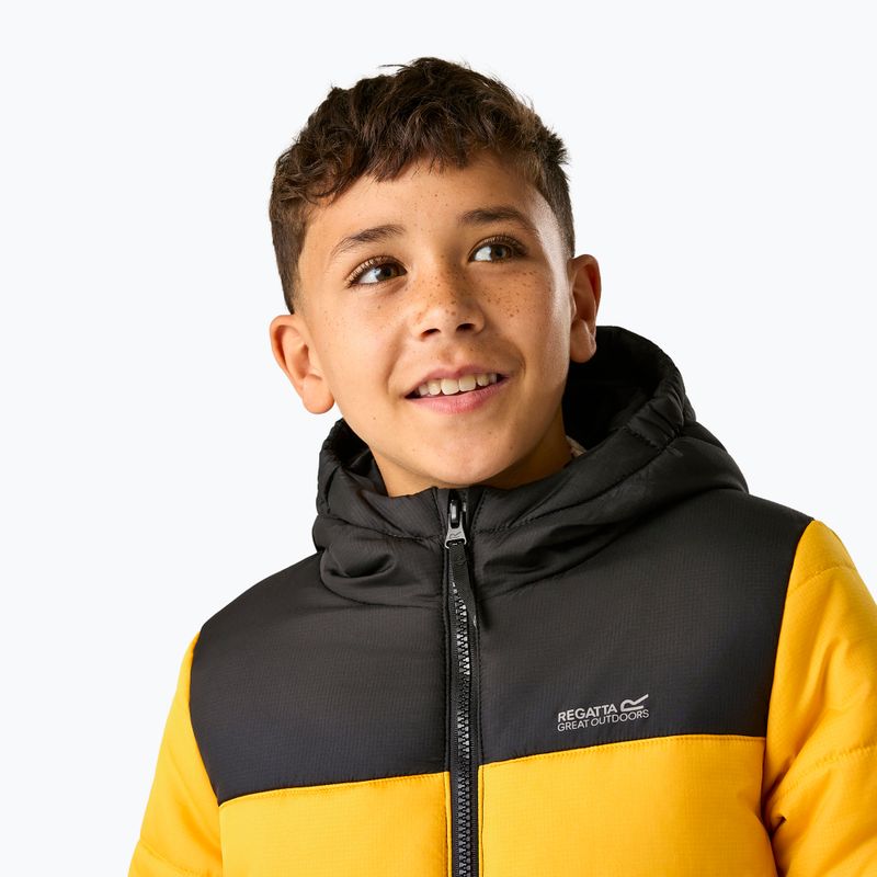 Детско ватирано яке REGATTA Lofthouse black/mustard 7