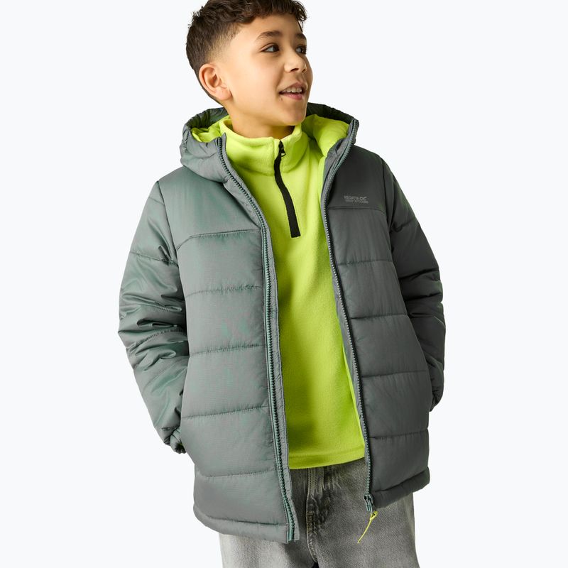 Детско ватирано яке REGATTA Lofthouse dark forest green/wild lime 6