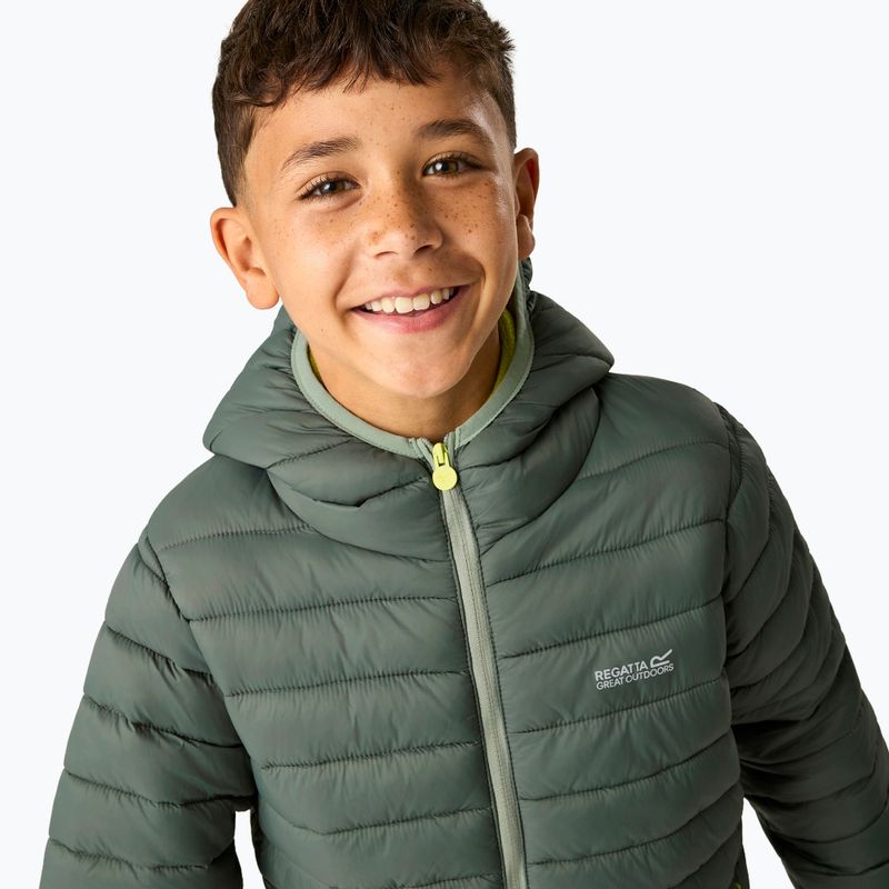 Детско ватирано яке REGATTA Lofthouse dark forest green/wild lime 8