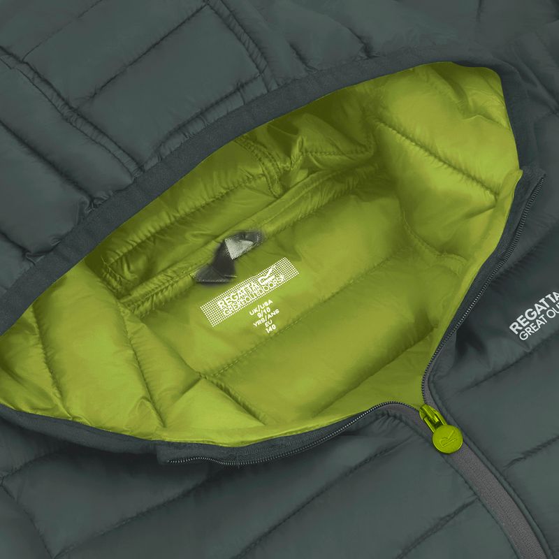 Детско ватирано яке REGATTA Lofthouse dark forest green/wild lime 16