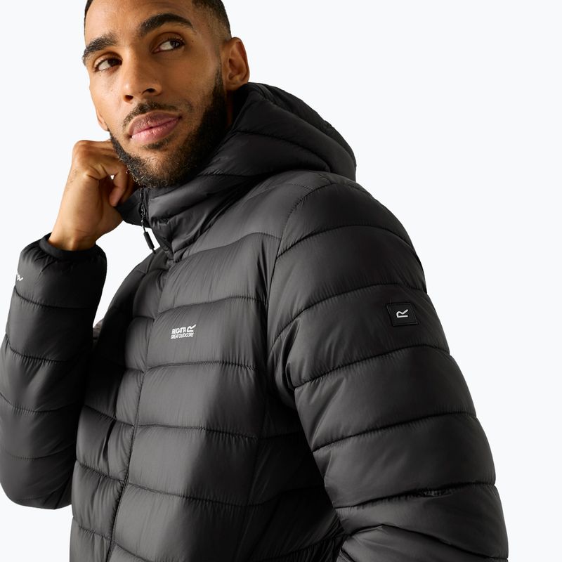 Мъжко пухено яке REGATTA Hooded Marizion black/burnt henna 5
