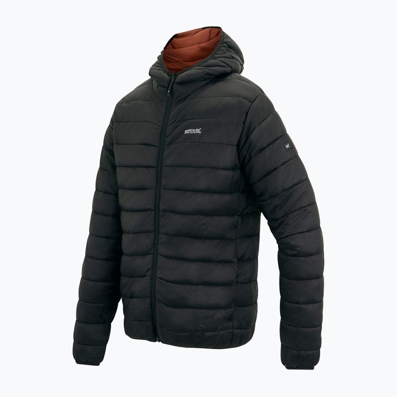 Мъжко пухено яке REGATTA Hooded Marizion black/burnt henna 11