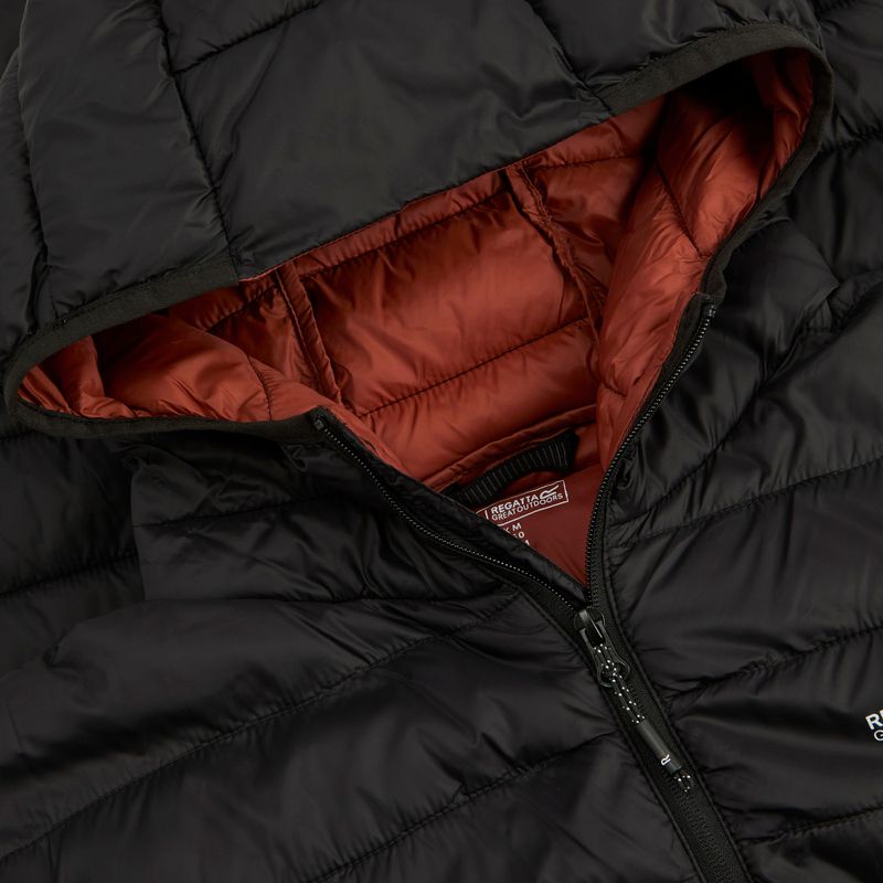 Мъжко пухено яке REGATTA Hooded Marizion black/burnt henna 12