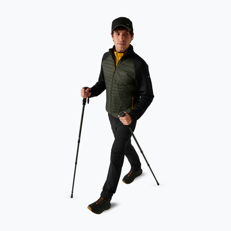 Мъжко хибридно яке REGATTA Clumber Hybrid dark khaki/black/sunset 2