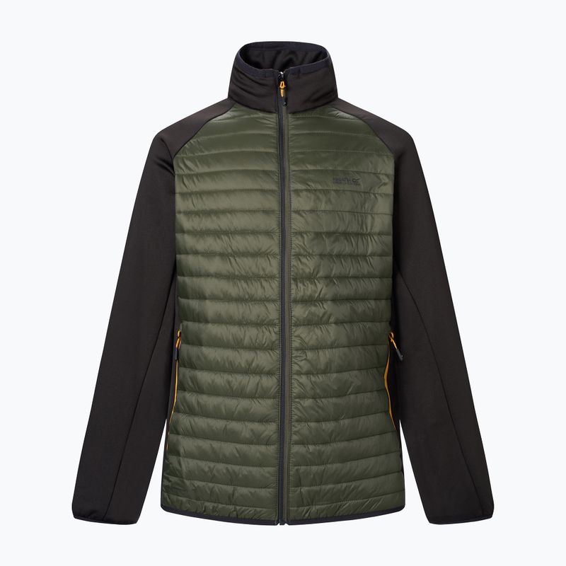 Мъжко хибридно яке REGATTA Clumber Hybrid dark khaki/black/sunset 7