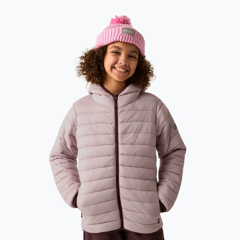 Детско пухено яке Regatta Hooded Marizion powder lilac 5