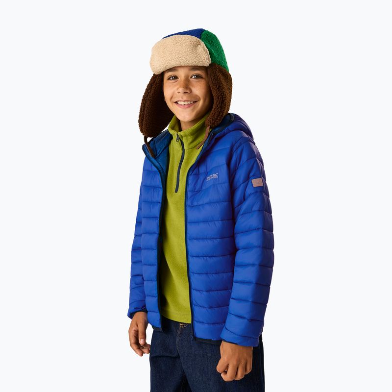 Детско пухено яке REGATTA Hooded Marizion olympian blue/aviator blue 4