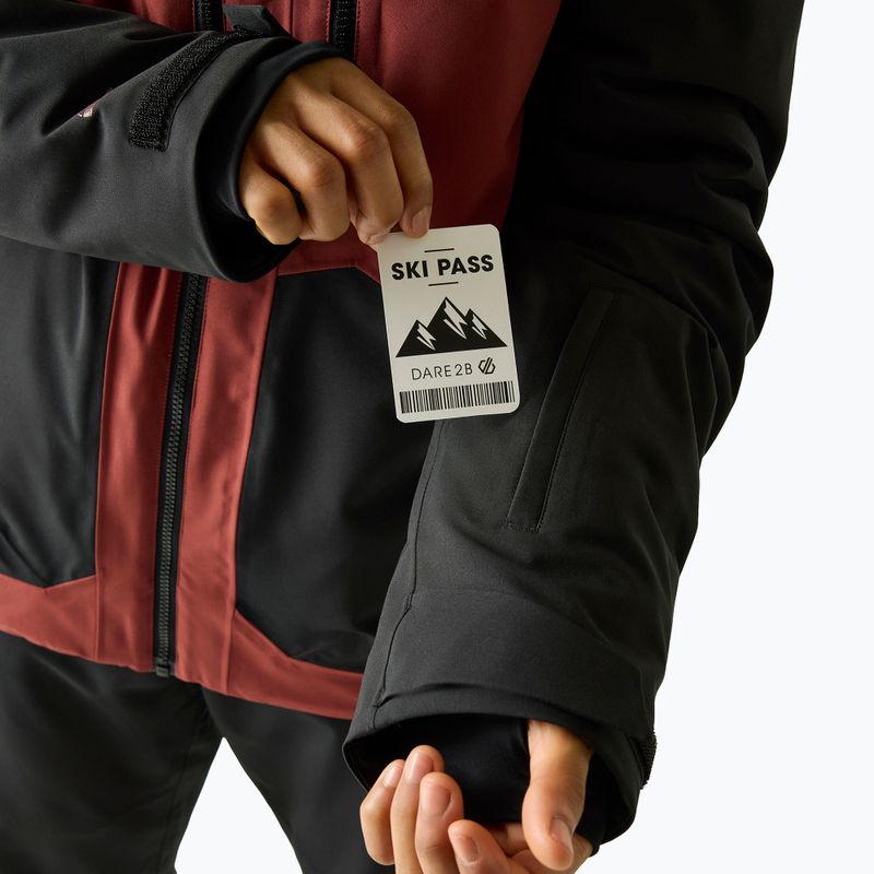 Мъжко скиорско яке Dare2B Baseplate IV Jacket black/rustic red 8