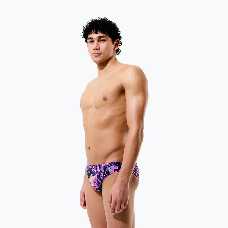 Мъжки слипове за плуване Speedo Printed Brief techno jungle/orchid shine 5