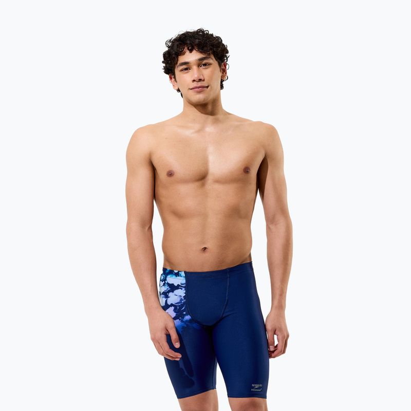 Мъжки шорти за плуване тип клин Speedo Placement Printed Jammer moonglow smoke/navy 3