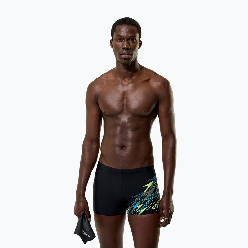 Мъжки бански боксери  Speedo Medley Logo Aquashort anthracite/hyper teal 3