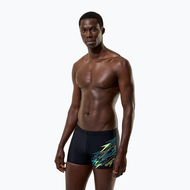 Мъжки бански боксери  Speedo Medley Logo Aquashort anthracite/hyper teal 5