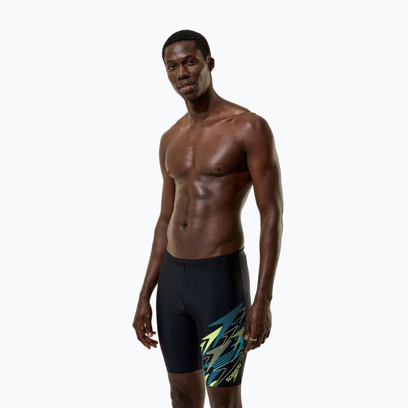 Мъжки шорти за плаж тип клин Speedo Medley Logo Jammer anthracite/hyper teal 5
