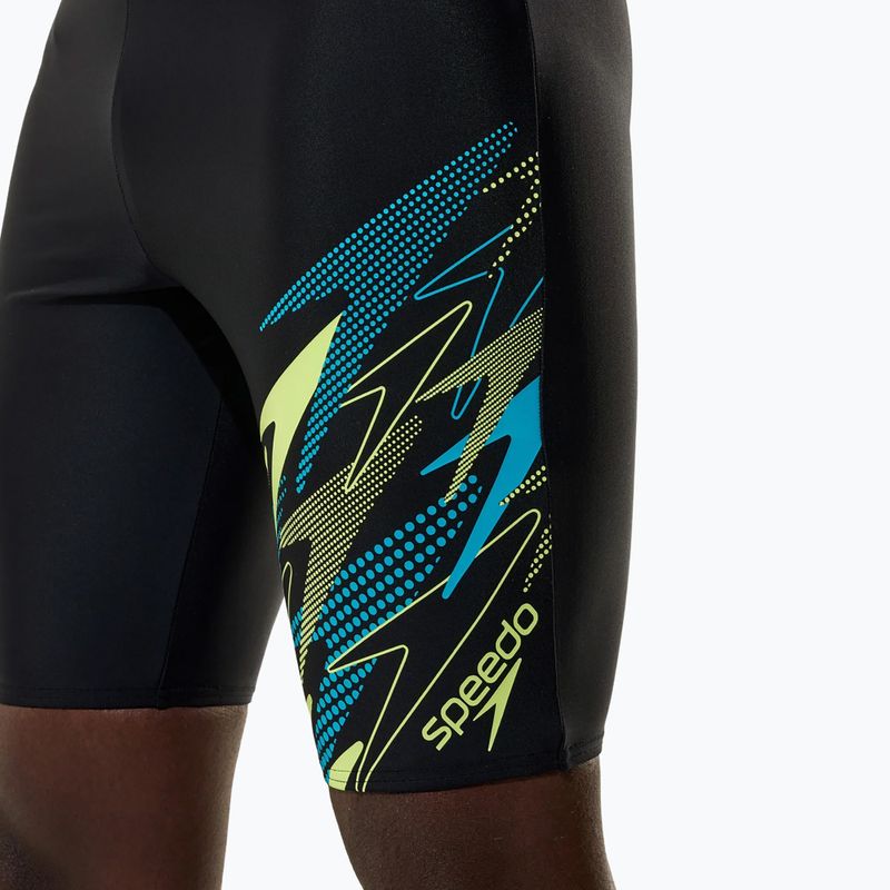 Мъжки шорти за плаж тип клин Speedo Medley Logo Jammer anthracite/hyper teal 6
