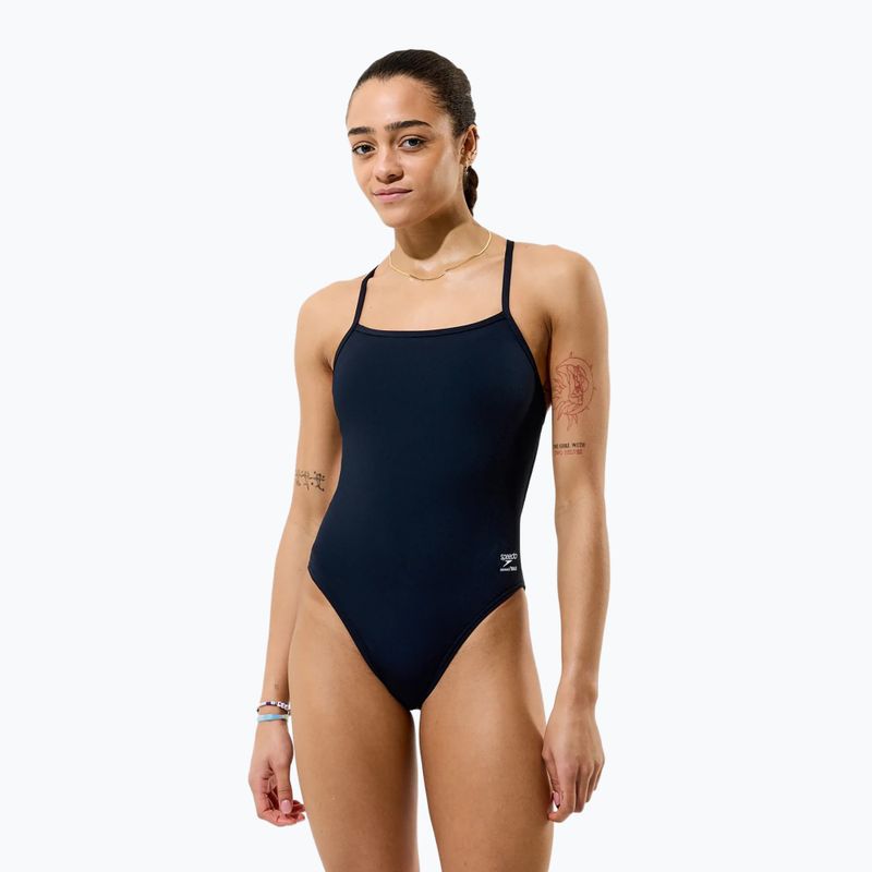 Дамски цял костюм за плуване Speedo Solid Endurancex V-Back 2.0 team black 3
