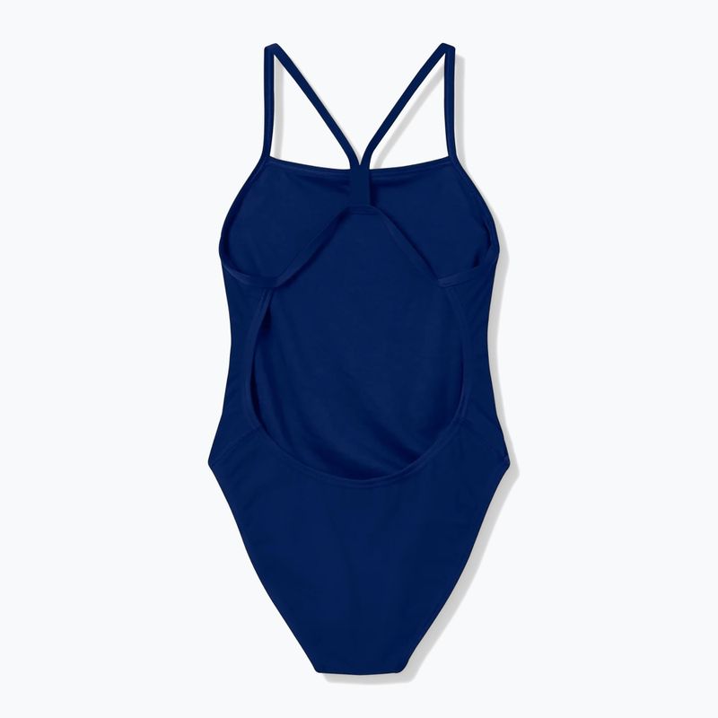 Дамски цял костюм за плуване Speedo Solid Endurancex V-Back 2.0 team navy 2