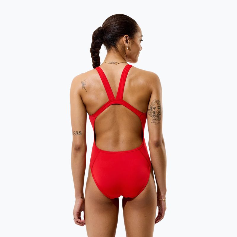 Дамски цял костюм за плуване Speedo Solid Endurancex Leaderback team red 4