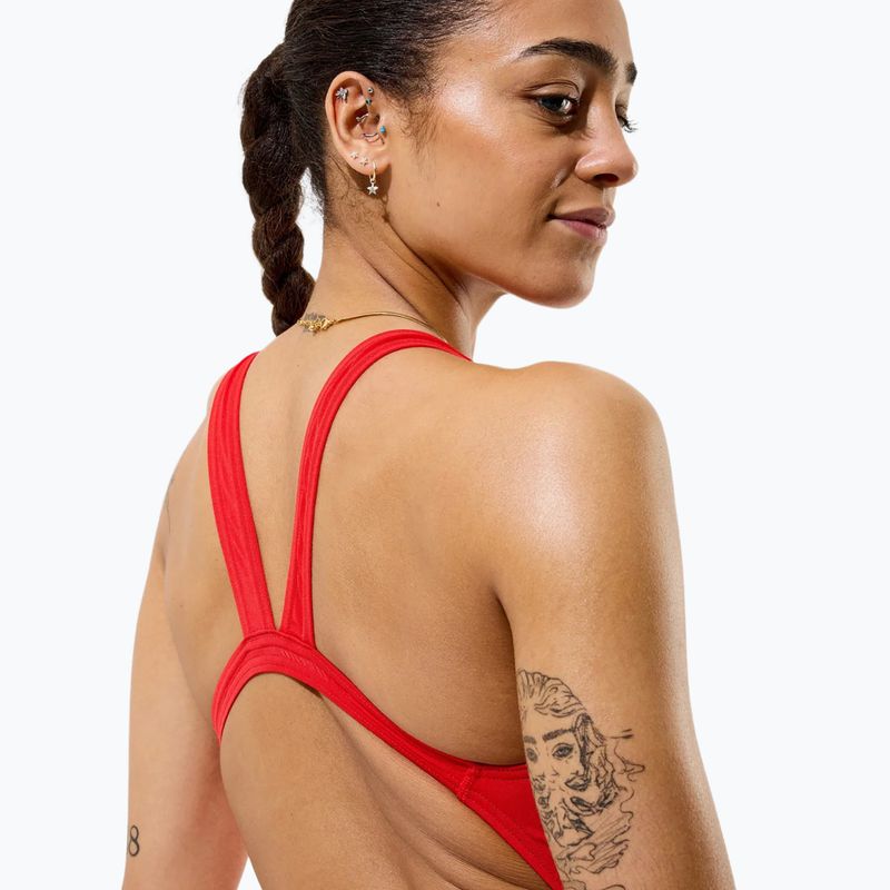 Дамски цял костюм за плуване Speedo Solid Endurancex Leaderback team red 6
