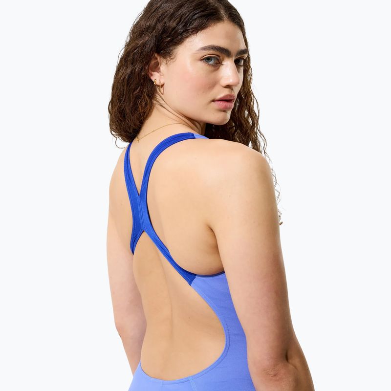 Дамски цял костюм за плуване Speedo Solid Powerback moonlight lavender 7