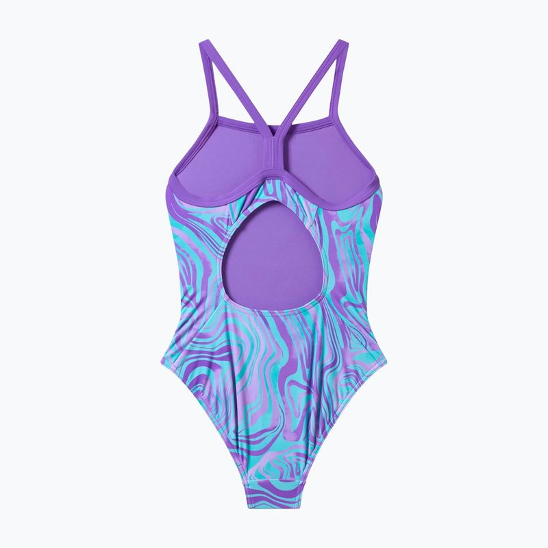 Детски цял бански костюм Speedo Print Thinstrap pace purple 2
