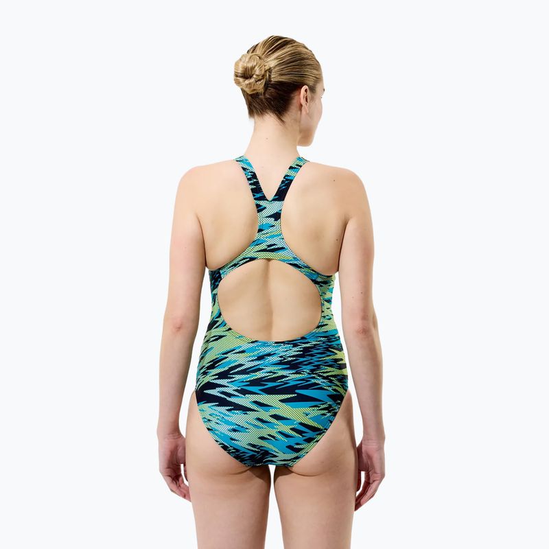Дамски цял костюм за плуване Speedo Hyperboom Print Medalist hyper teal 2