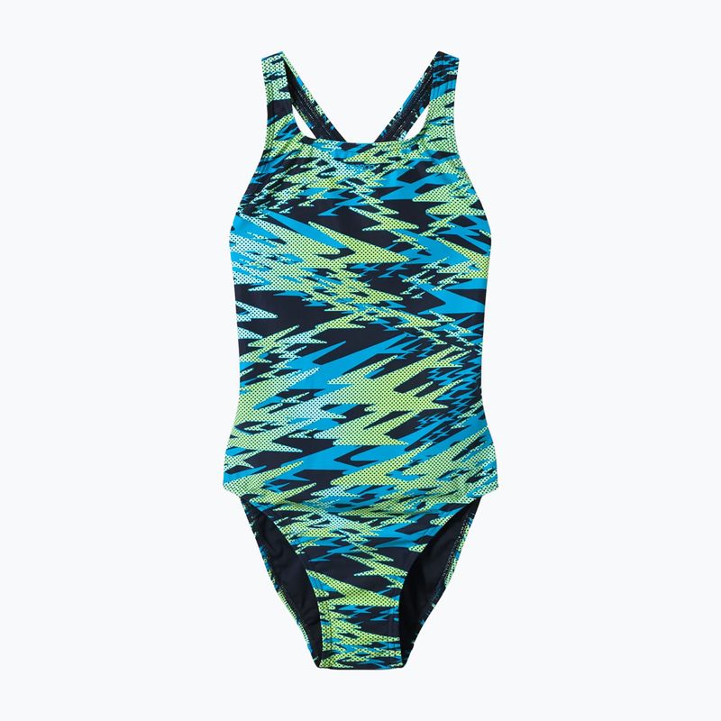 Дамски цял костюм за плуване Speedo Hyperboom Print Medalist hyper teal 7