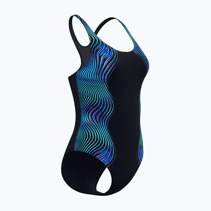 Дамски цял костюм за плуване Speedo Print Medalist anthracite 4