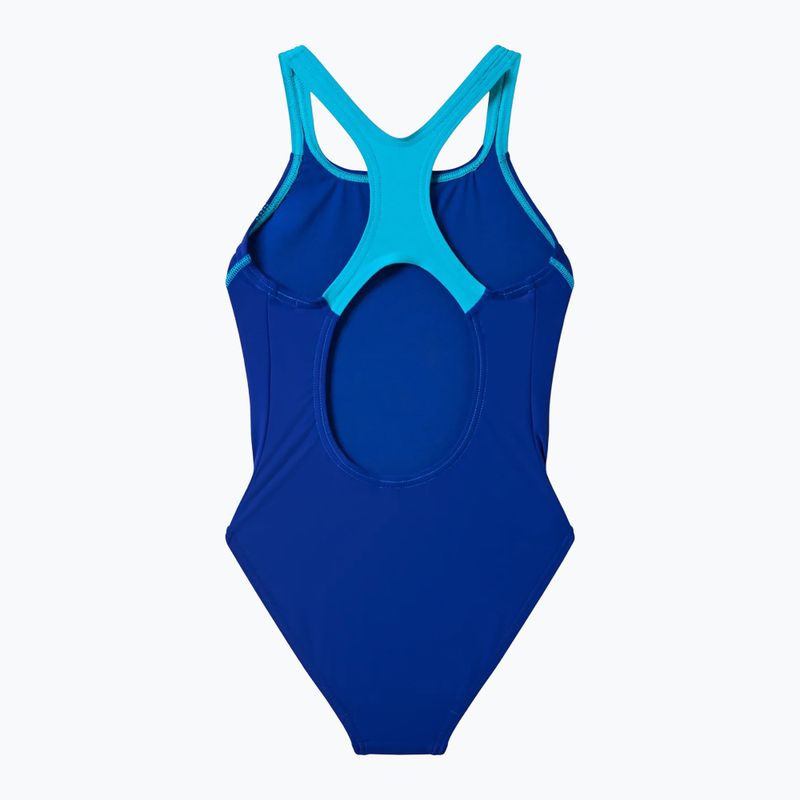 Детски цял бански костюм Speedo Medley Logo Medalist night watch/hyper teal 2