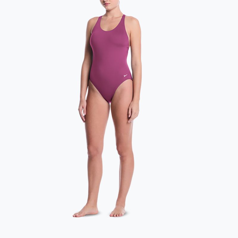 Дамски цял костюм за плуване Nike Effortless Essential desert pink 2
