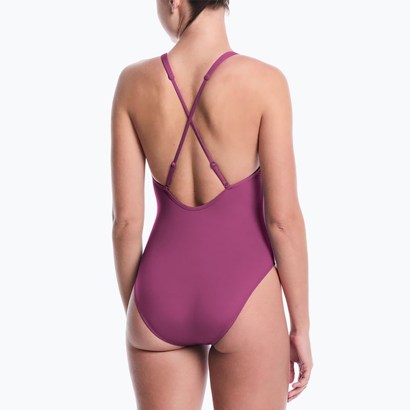 Дамски цял костюм за плуване Nike Effortless Essential desert pink 3