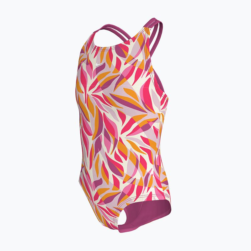 Детски цял бански костюм Nike Spiderback desert pink 2
