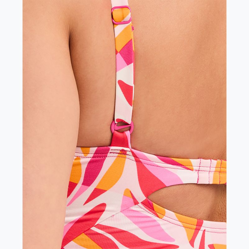 Дамски цял костюм за плуване Nike V-Neck desert pink 4