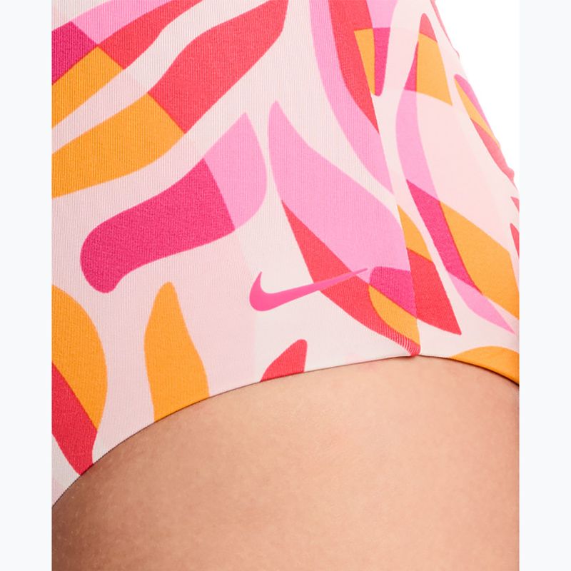 Дамски цял костюм за плуване Nike V-Neck desert pink 5