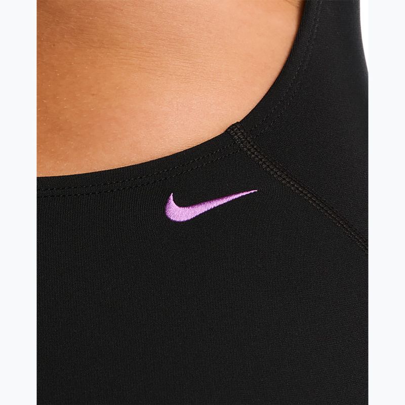 Дамски цял костюм за плуване Nike Hydrastrong Logo Gra jet black 5