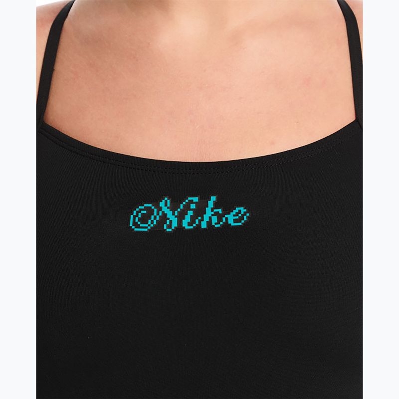 Дамски цял костюм за плуване Nike Hydrastrong Logo Gra jet black 4