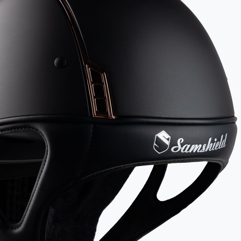 Samshield Shadowmatt Rose Gold Trim Blason каска за езда черна 3125659666777 7